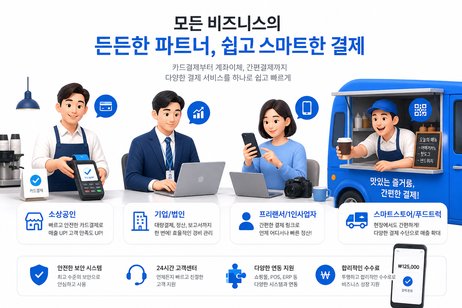 사업자·법인·개인 모두 이용 가능한 PG 카드결제